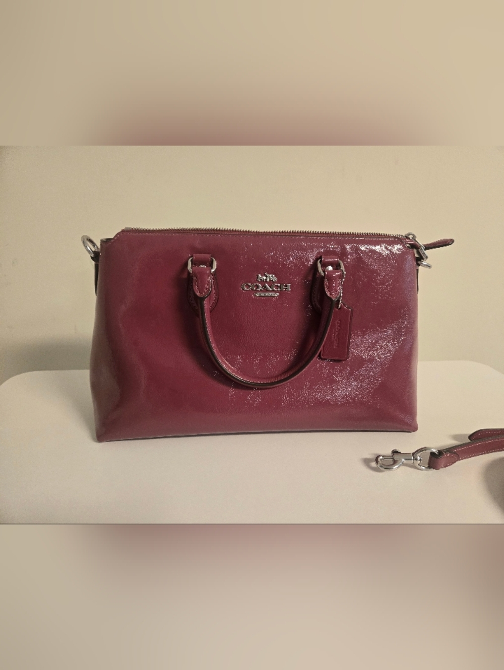 Coach Glossy Pink Georgia Satchel